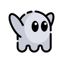 Ghost logo design on white background