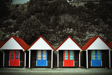 Bournemouth Beach Huts Dorset England