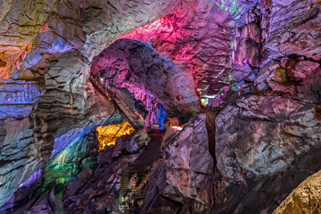 Natural Borra caves formed with a variety of speleothems .