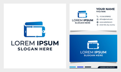 Wallet logo design with business card template