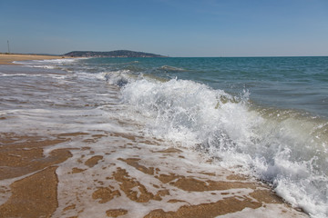 Waves at the Beach in France Seté