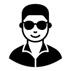 
solid icon design of a teacher, professor vector style 
