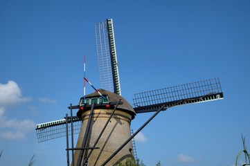 Windmills at Kinderdijk, South Holland on a summer's day