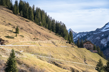 Road in a mountains in a Autumn