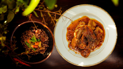 fried pork with rice