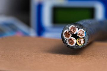 Cross section of high-voltage cable