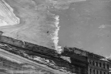 Melting ice. icedrift texture background