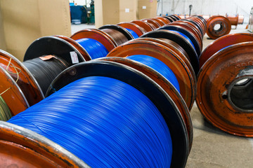 electric cable on metal coils