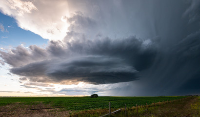 Summer thunderstorm in the prairies
