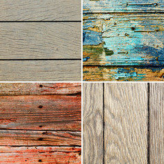 Set of old wooden textures