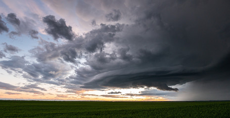 Summer thunderstorm in the prairies