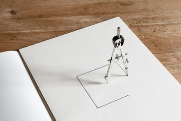 Zirkel, Quadrat
