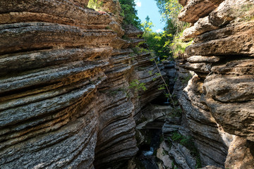 Sedimentary rocks around water spring in Eastern Serbia, Rosomacki lonci
