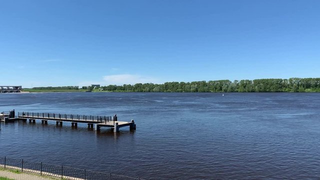 Stunning view of Uglich town at Volga river, Russia. Uglich is a part of Golden Ring