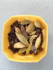 Spices like Cardamom and black pepper