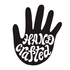 Hand crafted. Palm print badge