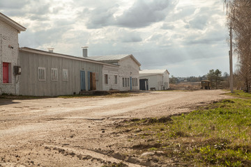 Barn on a large industrial farm