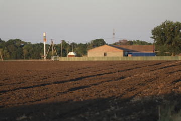 plowed field in spring