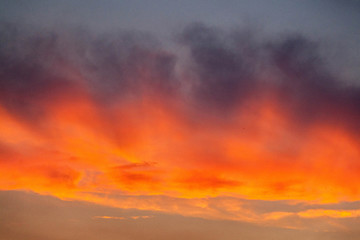 Fototapeta premium Sunset cloudy sky texture background fire