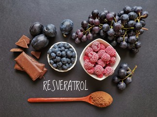 Foods rich in resveratrol. Resveratrol is a powerful antioxidant. Grape, plum, blueberry,...