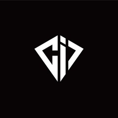 Initial C I letter with kite modern style logo template vector