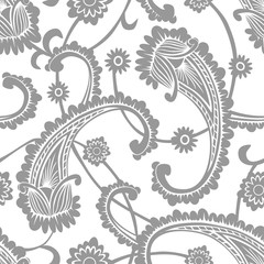Seamless pattern with beautiful paisley