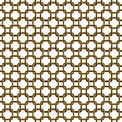 Seamless metal grid. Isolated on white background.