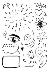 Hand drawn element set, vector design illustration concepts.