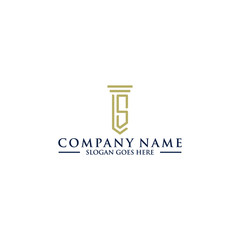 SL initial logo design templates for law firm business