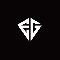 Initial E G letter with kite modern style logo template vector