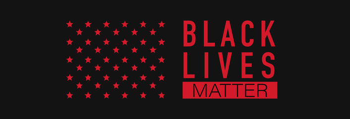 Black Lives Matter. Symbol of American Flag. Equality of races and skin colors	
