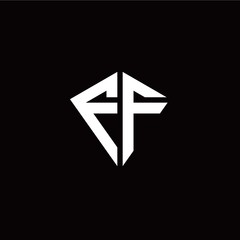 Initial F F letter with kite modern style logo template vector