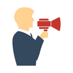 Fototapeta premium Icon Of Man With Mouthpiece