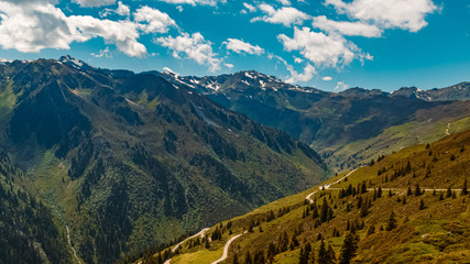 Obraz na płótnie Canvas Beautiful alpine view at the famous Zillertaler Hoehenstrasse, Tyrol, Austria