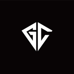 Initial G C letter with kite modern style logo template vector