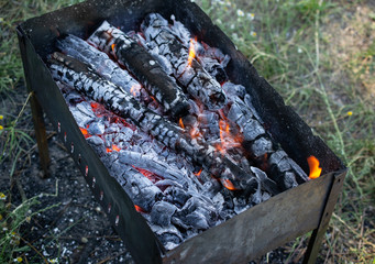 fire in the grill