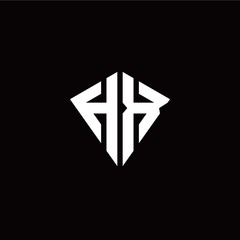 Fototapeta premium Initial H X letter with kite modern style logo template vector