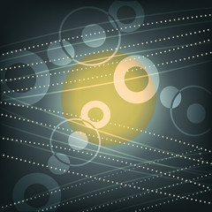 Obraz premium Abstract lighting line and light ball on backgrround .