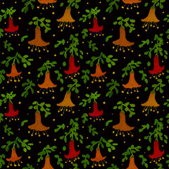 Trumpet Flowers black