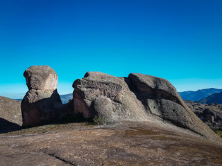Fototapeta na wymiar Formaciones rocosas en el lugar místico de Marcahuasi.