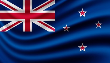 Flag of New Zealand background template.