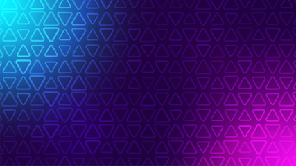 Futuristic gradient background. Triangle pattern. Pink and blue color. Abstract vector wallpaper