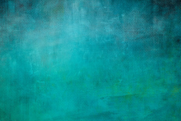 Fototapeta na wymiar Blue grungy canvas backdrop
