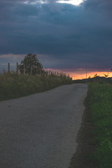 Fototapeta na wymiar Road to the sunset