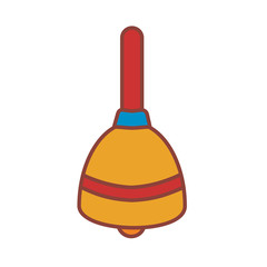 Isolated bell elementary school tools icon - Vector