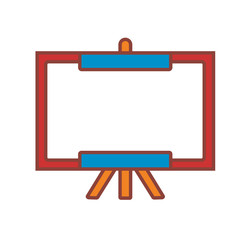 Isolated board elementary school tools icon - Vector