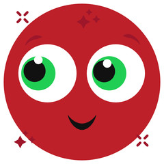 
Cute emoticon icon, editable vector in flat style 
