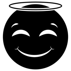 
Vector of blessed emoji, editable icon of emotag 
