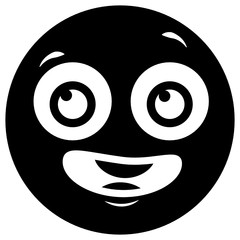 
Happy emotag icon design, smiling emotag expression
