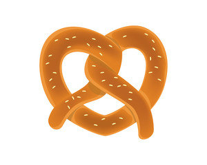 Detailed Tasty Pretzel Illustration